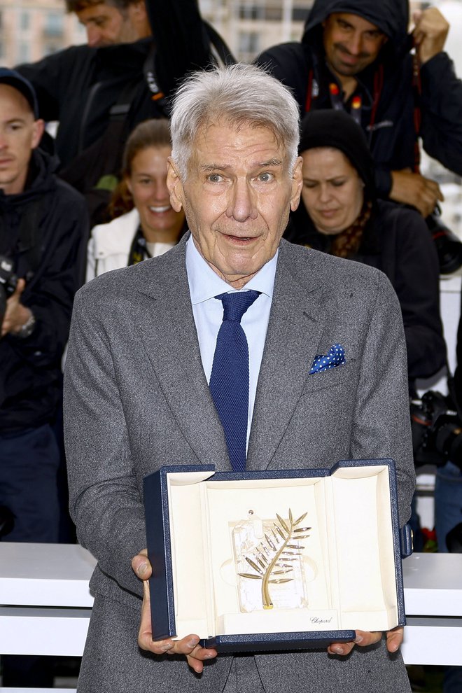 Harrison Ford s častno zlato palmo FOTO: Eric Gaillard/Reuters