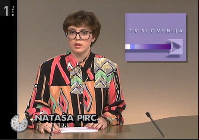 Nataša Picr Musar na začetku novinarske kariere. FOTO: Zaslonski posnetek, RTVSLO