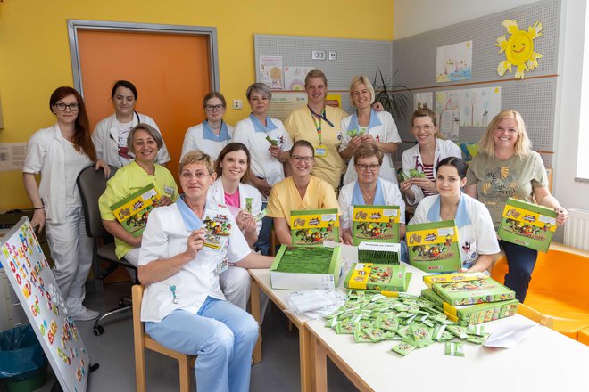 Domin so se razveselili tudi na Oddelku za pediatrijo Splošne bolnišnice Slovenj Gradec.