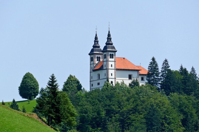 Das Visoko-Herrenhaus bietet einen schönen Blick auf die Kirche St. Volbenka.  FOTO: Primož Hieng