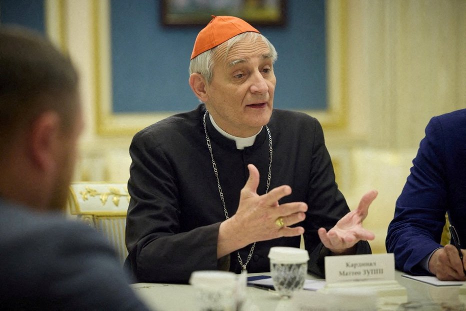 Fotografija: Kardinal Matteo Zuppi  FOTO: Ukrainian Presidential Press Ser Via Reuters