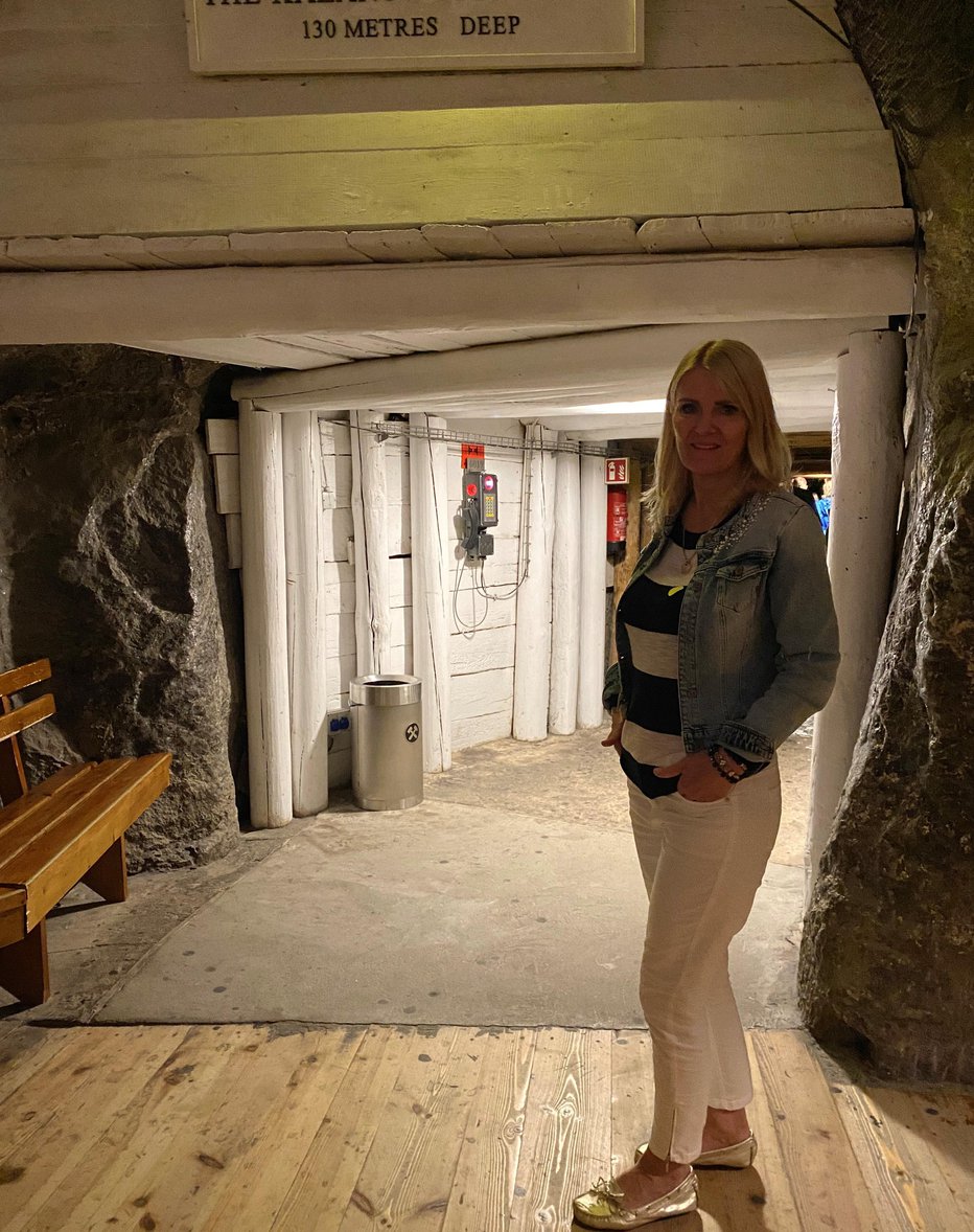 Fotografija: Tanja je v rudniku soli Wieliczka prestala veliko strahu. FOTO: OSEBNI ARHIV