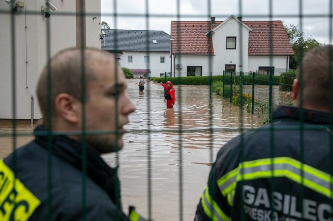 Poplave pri Medvodah, 3. 8. 2023 FOTO: Voranc Vogel