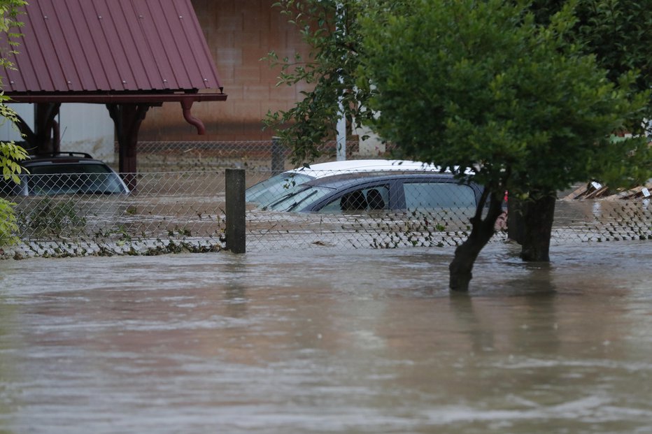 Fotografija: Poplave v Šmarci pri Kamniku, 4. avgusta 2023 FOTO: Leon Vidic/delo
