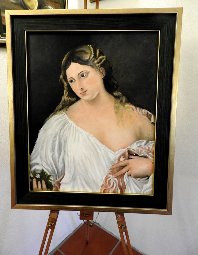 Letos je naslikal tudi Tizianovo Floro.