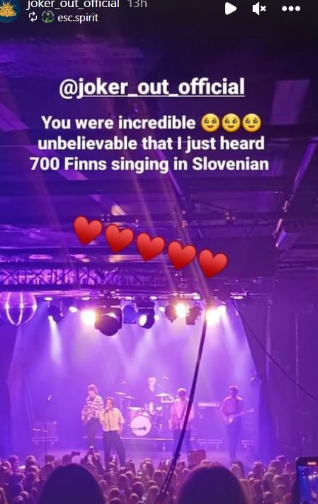 700 Fincev je pelo pesmi v slovenskem jeziku. FOTO: Zaslonski Posnetek, Instagram