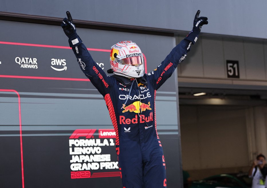 Fotografija: Svetovni prvak formule 1 Max Verstappen je naredil nov korak k ubranitvi naslova. FOTO: Issei Kato Reuters
