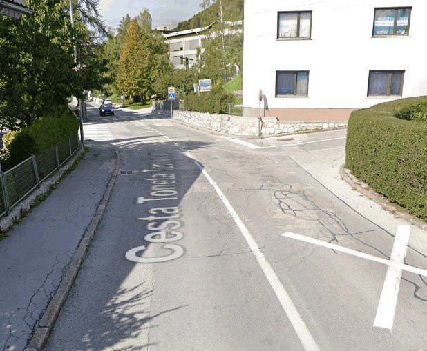 Fotografija: Situacijska fotografija križišča prometne nesreče FOTO: Google Streetview;