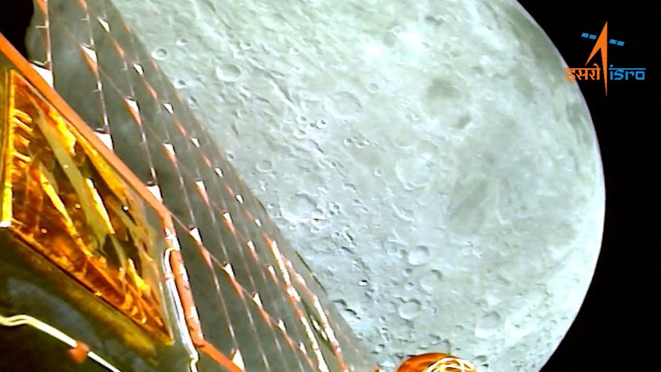 Fotografija: Indijska posadka je prejšnji mesec uspešno pristala na Luni. FOTO: Isro Via Reuters