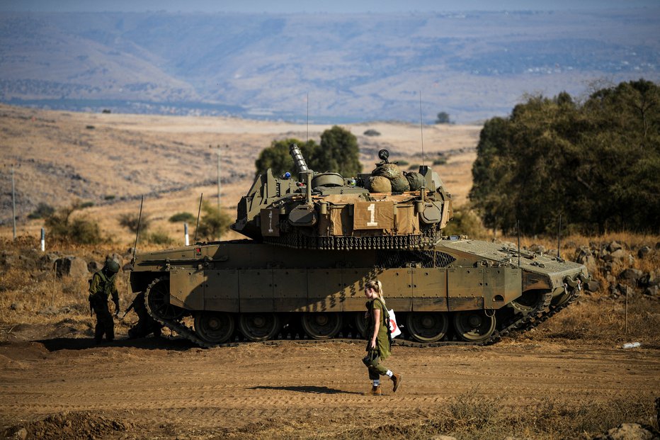 Fotografija: Na meji med Izraelom in Libanonom. FOTO: Gil Eliyahu Reuters