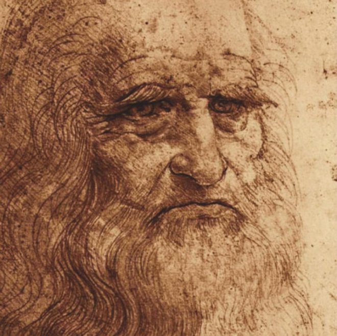Leonardo da Vinci je rad eksperimentiral tudi pri barvah. FOTO: domnevni avtoportret/Biblioteca Reale di Torino, JD