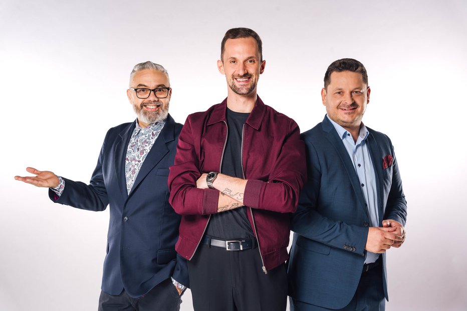 Fotografija: V deseti sezoni bodo tekmovalce v oddaji MasterChef Slovenija ocenjevali: Karim Merdjadi, Mojmir Šiftar in Luka Jezeršek. FOTO: POP TV