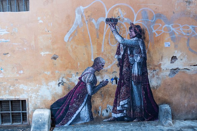Umetnina, ki krasi rimske ulice. FOTO: Profimedia