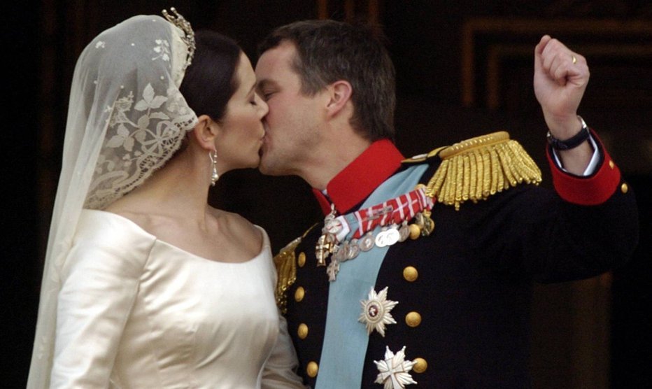 Fotografija: Danski princ Federik in princesa Mary na njun poročni dan. FOTO: Profimedia