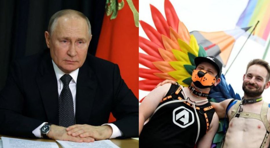 Fotografija: Putinovi so prepovedali gibanje LGBTQ+. FOTO: S. N.