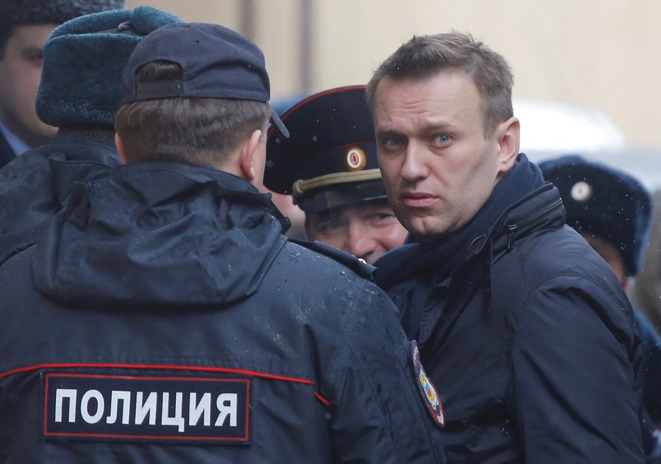 Fotografija: Ruskega opozicijskega voditelja so premestili v zapor v drugem delu Rusije. FOTO: Maxim Shemetov Reuters Pictures