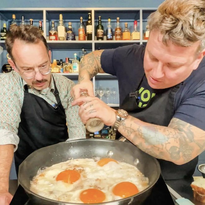 Jože prisega na jajca, še posebno, če so izpod rok kuharskega šefa Jorga Zupana. FOTO: osebni arhiv/instagram
