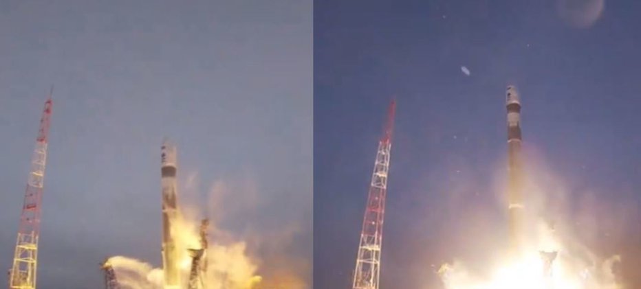 Fotografija: Rusi so izstrelili raketo Sojuz-2.1v. FOTO: Zaslonski Posnetek Omrežje X