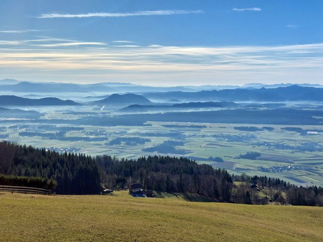 Pogled na Ljubljansko kotlino