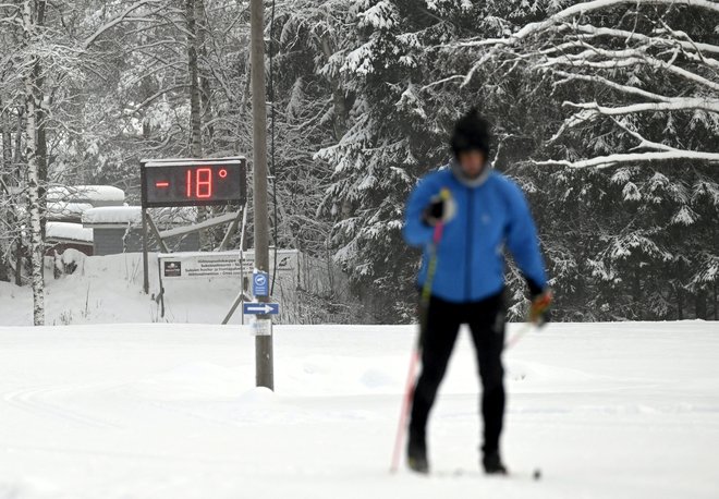 Rekreacija pri –18 ºC na Finskem je nekaj običajnega. FOTO: Reuters