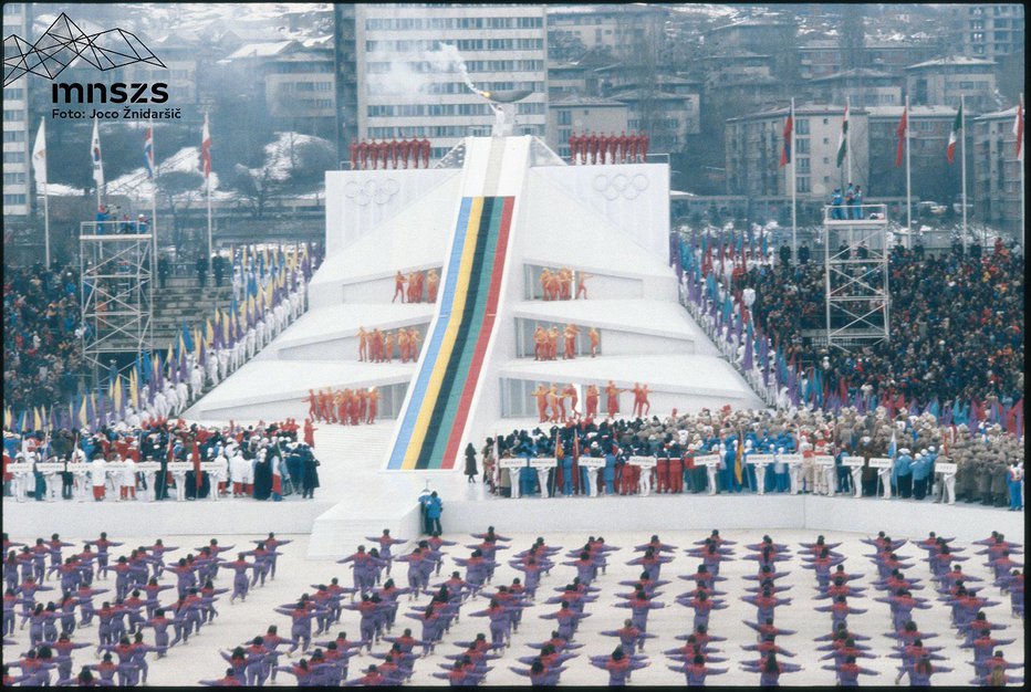 Fotografija: Odprtje zimskih olimpijskih iger 1984 v Sarajevu FOTO: Joco Žnidaršič/hrani MNSZS