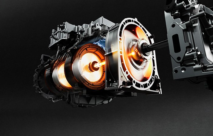 Fotografija: Mazda bo še naprej razvijala rotacijske motorje, res pa je, da ne več za pogon, ampak za pridelavo elektrike. FOTO: Mazda