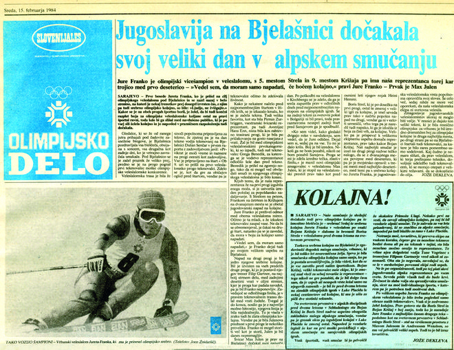 Delo, 15.2.1984, Jure Franko FOTO: Press Release