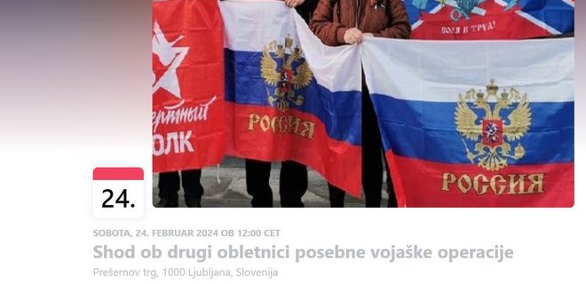 Vabilo na shod proti rusofobiji. FOTO: Fb