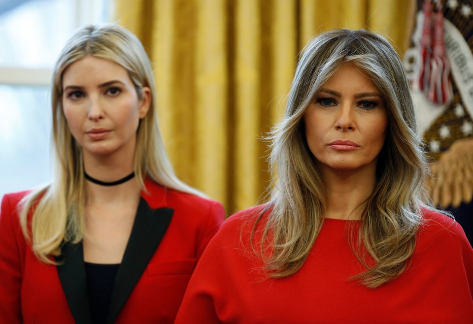 Fotografija: Ivanka in Melania Trump se menda ne razumeta najbolje. FOTO: Joshua Roberts Reuters
