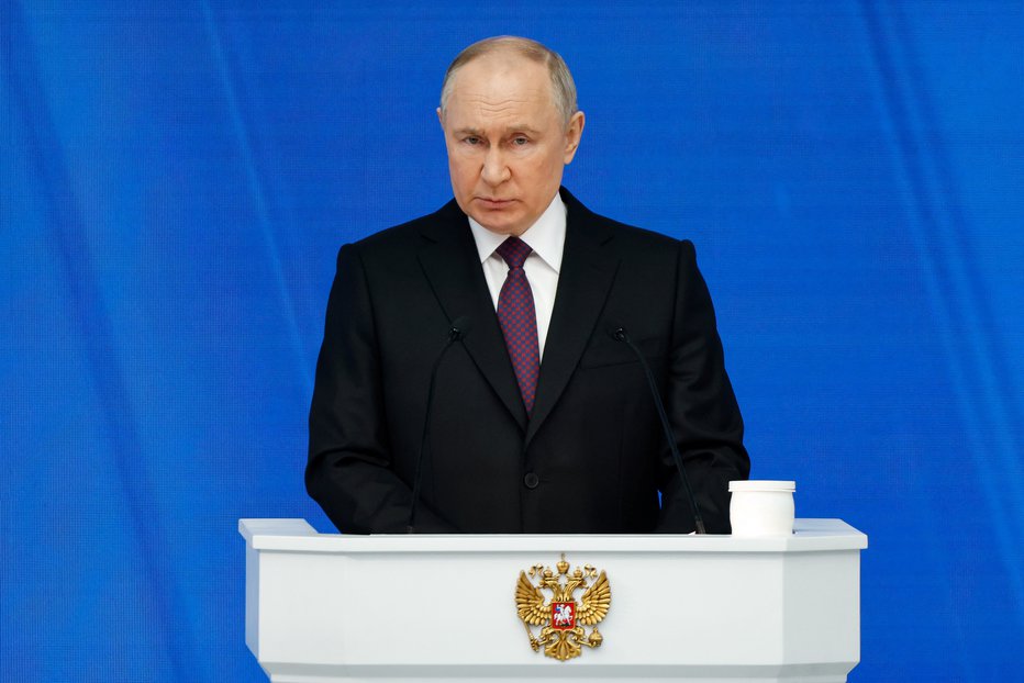 Fotografija: Vladimir Putin je imel 19. govor o stanju države. FOTO: Evgenia Novozhenina, Reuters