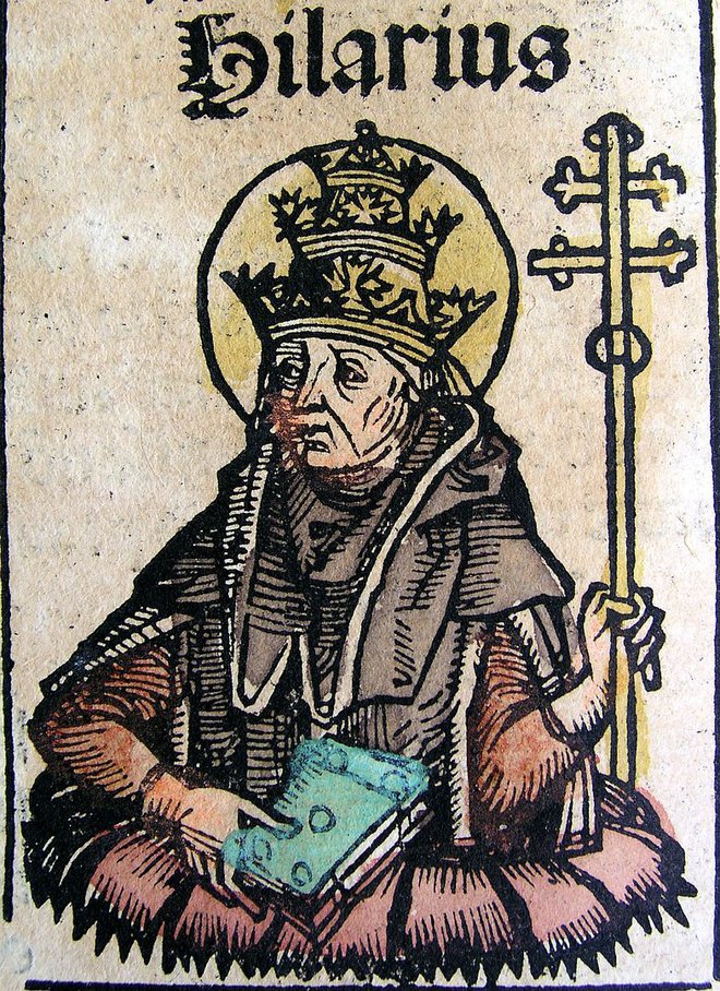Sveti Hilarij iz Nuremberške kronike Hartmanna Schedla (1440–1514). FOTO: Wikimedia Commons javna domena