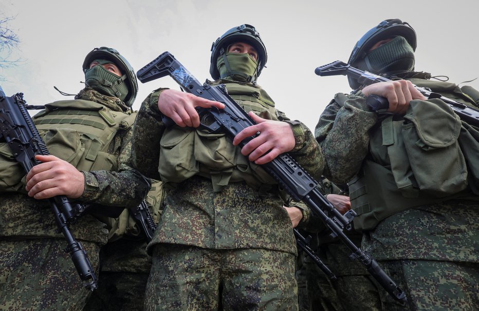 Fotografija: Ruski vojaki. FOTO: Alexey Pavlishak, Reuters