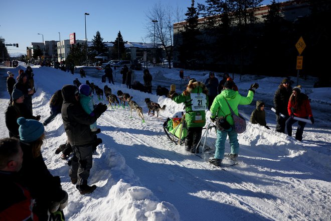 Slovesni start je bil v soboto v Anchorageu. FOTO: Kerry Tasker/Reuters