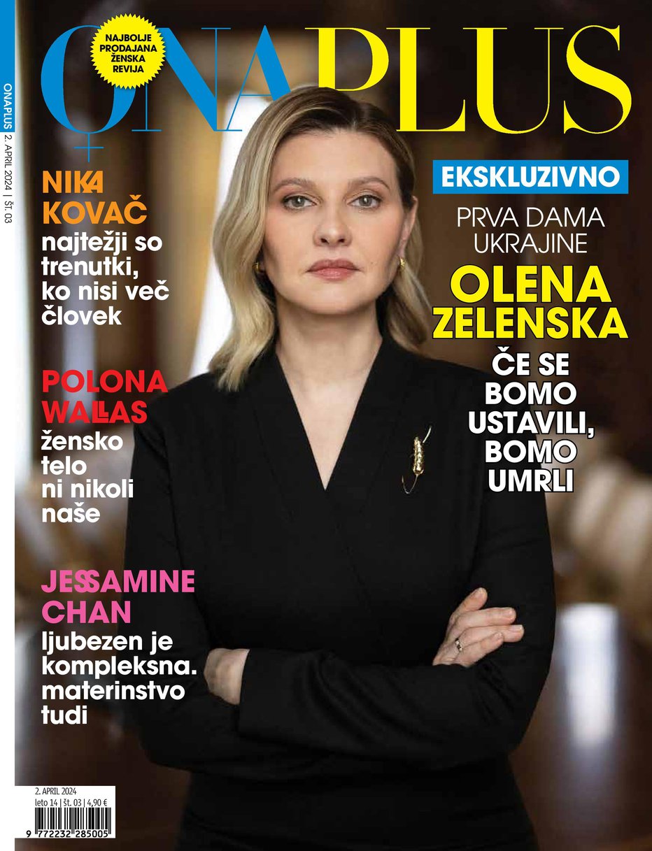 Fotografija: Ekskluzivni intervju z OLENO ZELENSKO si lahko preberete v novi številki revije Onaplus, ki je že naprodaj na vseh večjih prodajnih mestih po vsej Sloveniji.