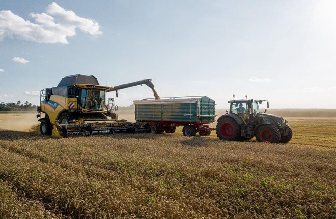 Na kmetiji Meolic na 250 hektarjih pridelujejo pšenico, koruzo in ječmen.