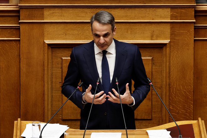 »Grčija tiho, a metodično igra vodilno vlogo pri obrambi pred dramatičnimi podnebnimi spremembami,« poudarja grški premier Kiriakos Micotakis. FOTO: Louiza Vradi/Reuters