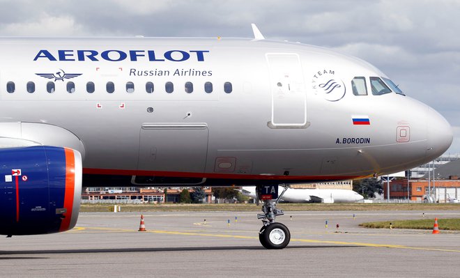 Aeroflotovo letalo je bilo na poti iz Moskve v Hongkong. FOTO: Regis Duvignau/Reuters