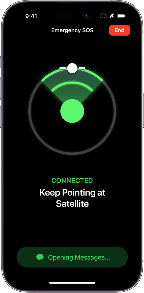 Iphone v načinu SOS za klic prek satelita FOTO: Apple