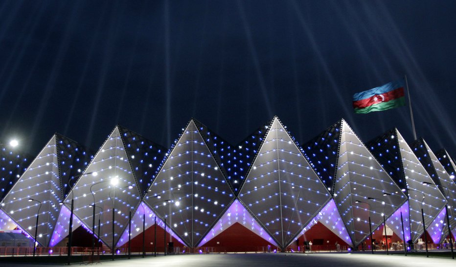 Fotografija: V Izraelu so za Evrovizijo leta 2012 zgradili novo dvorano. FOTO: David Mdzinarishvili/Reuters Pictures