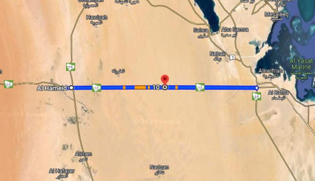 Avtocesta št. 10 povezuje mesti Al Darb in Al Batha. FOTO: Google Maps/Oddity Central
